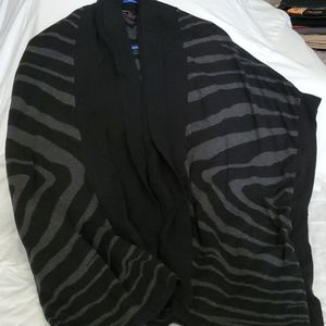 Womens animal print poncho